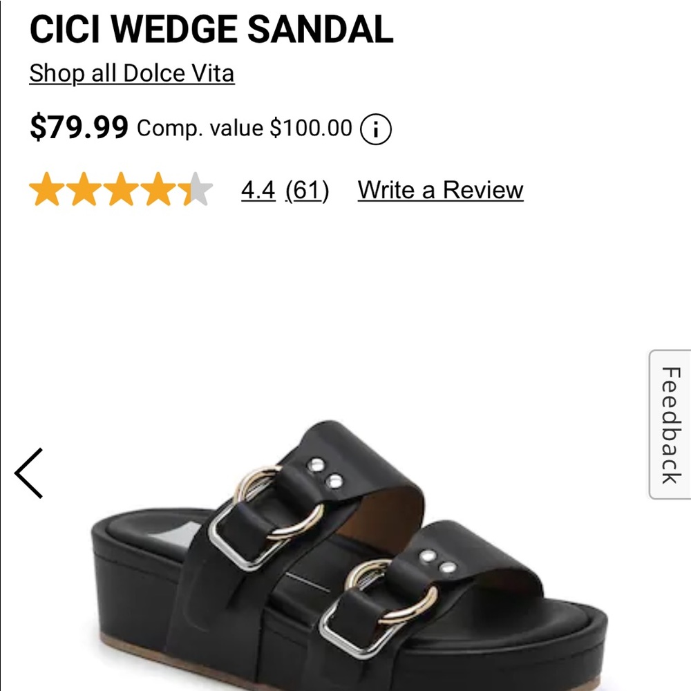 Dolce vita cici wedge platform slides